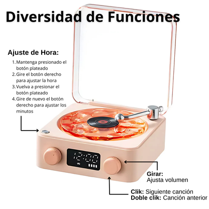 Altavoz Retro con Luz Ambiental